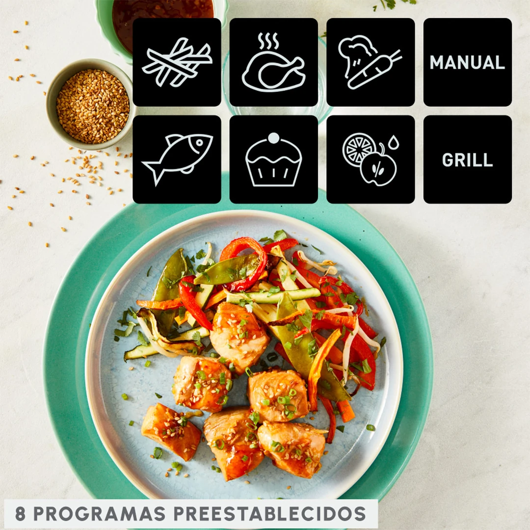 FREIDORA MOULINEX 8.3 LT EASY FRY & GRILL DUAL EZ905D20 - 5
