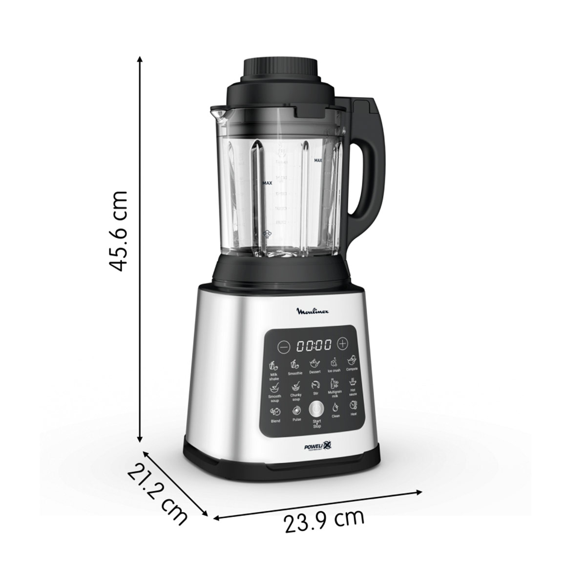 LICUADORA MOULINEX PERFECT MIX&COOK LM835D10 1400W 1.7 LT - 8