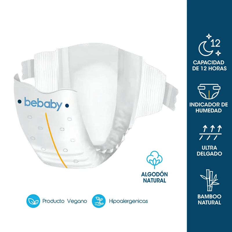 PAÑALES BEBESIT BABY PREMIUM P 80U HIPOALERGENICO - 3