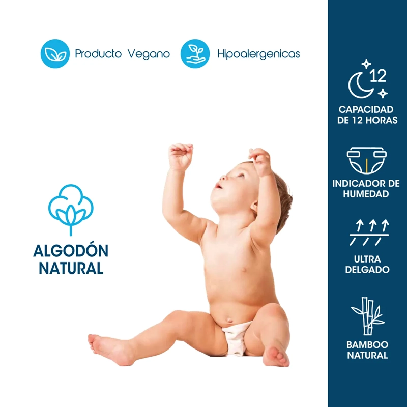 PAÑALES BEBESIT BABY PREMIUM P 80U HIPOALERGENICO - 6