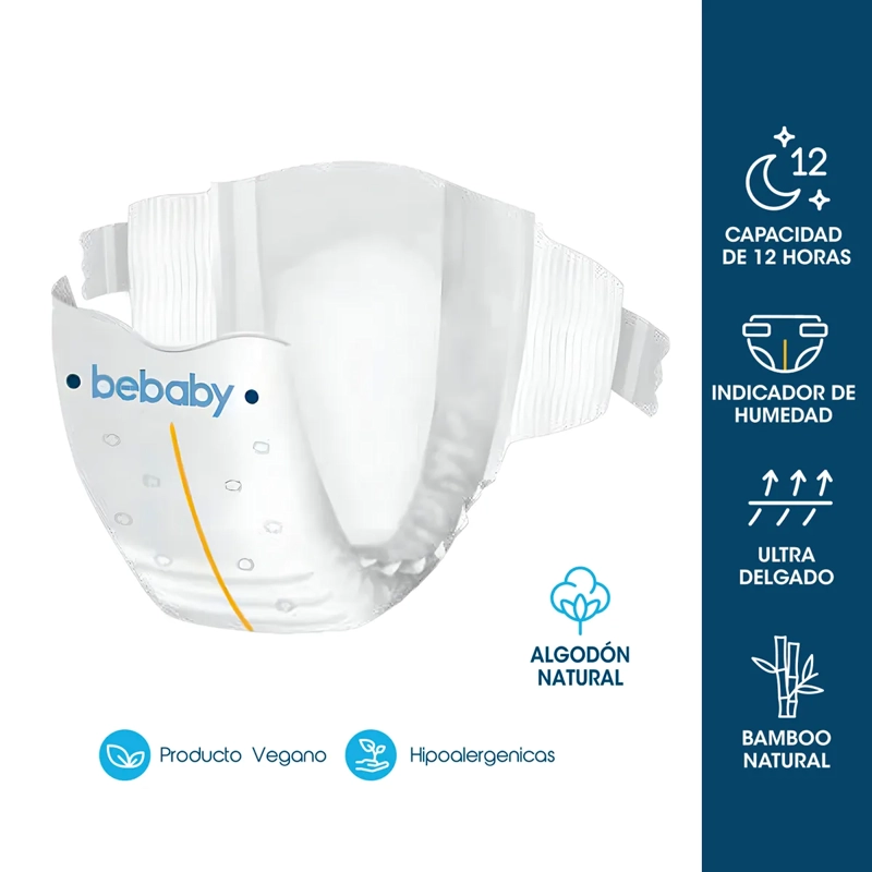 PAÑALES BEBESIT BABY PREMIUM XG 56U HIPOALERGENICO - 3