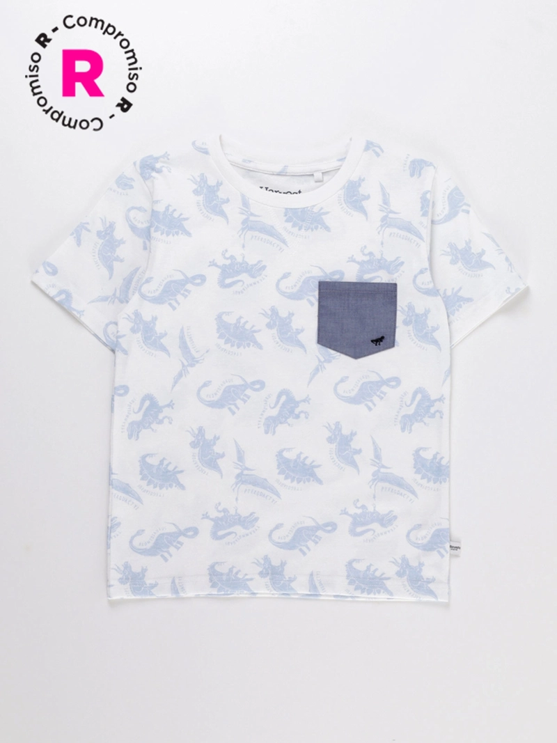 POLERA MANGA CORTA ALGODÓN NIÑO HARVEST PRINT