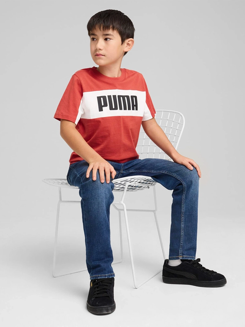 POLERA MANGA CORTA NIÑO PUMA BLOCK TEE - 1