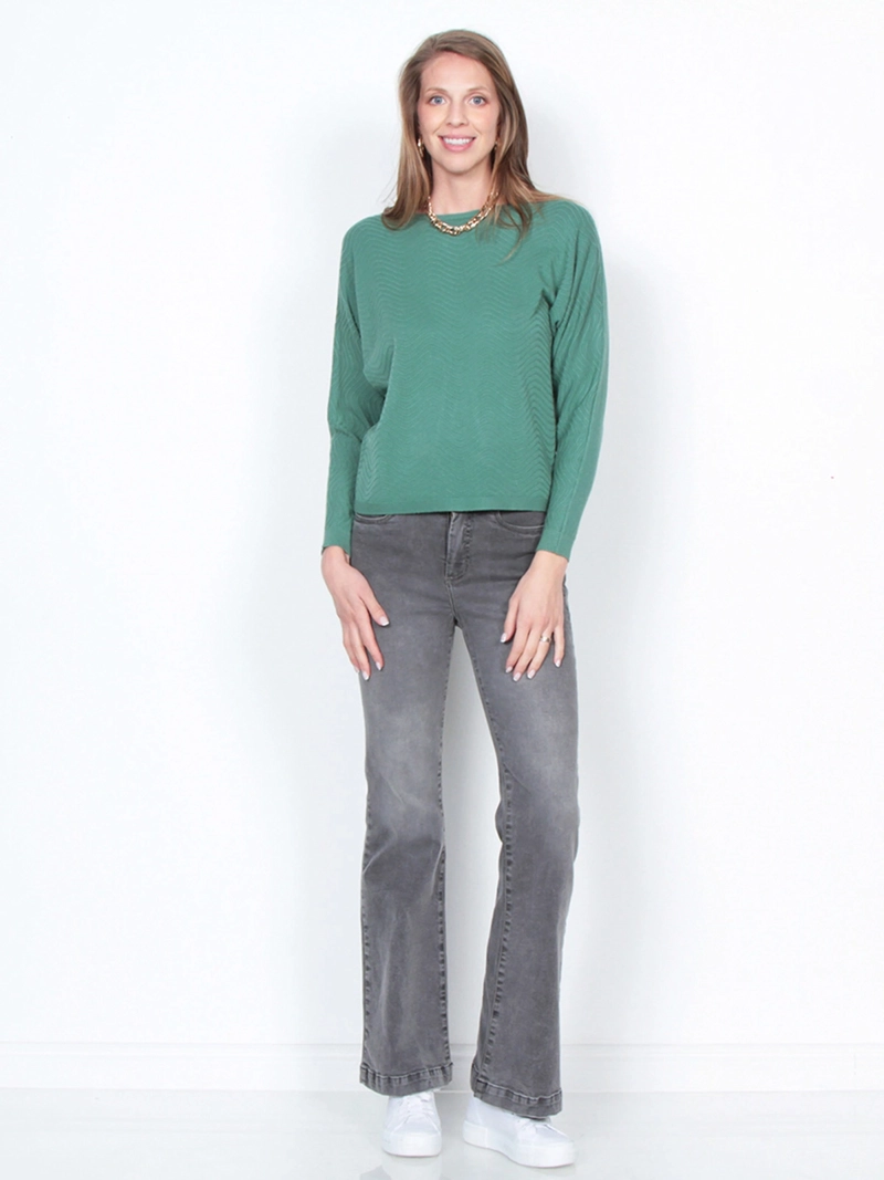 SWEATER MUJER WADOS MANGA LARGA ESCOTE BOTE - 1