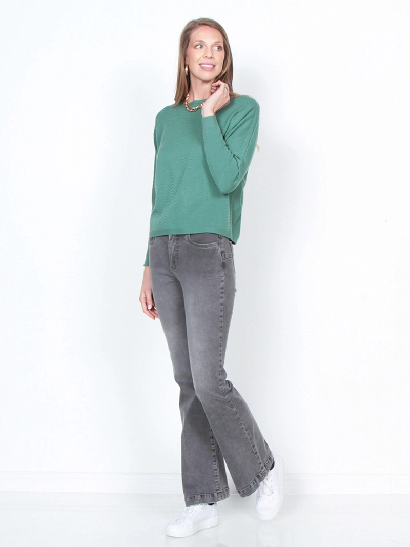 SWEATER MUJER WADOS MANGA LARGA ESCOTE BOTE - 2