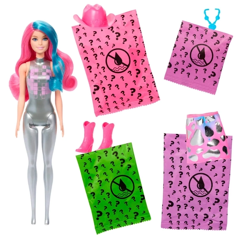 MUÑECA BARBIE COLOR REVEAL MODA DISCO SORPRESA MODELO ALEATORIO - 5
