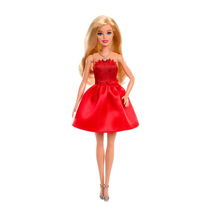 BARBIE MUÑECA MATTEL 80TH ANIVERSARIO VESTIDO ROJO RUBÍ - 4
