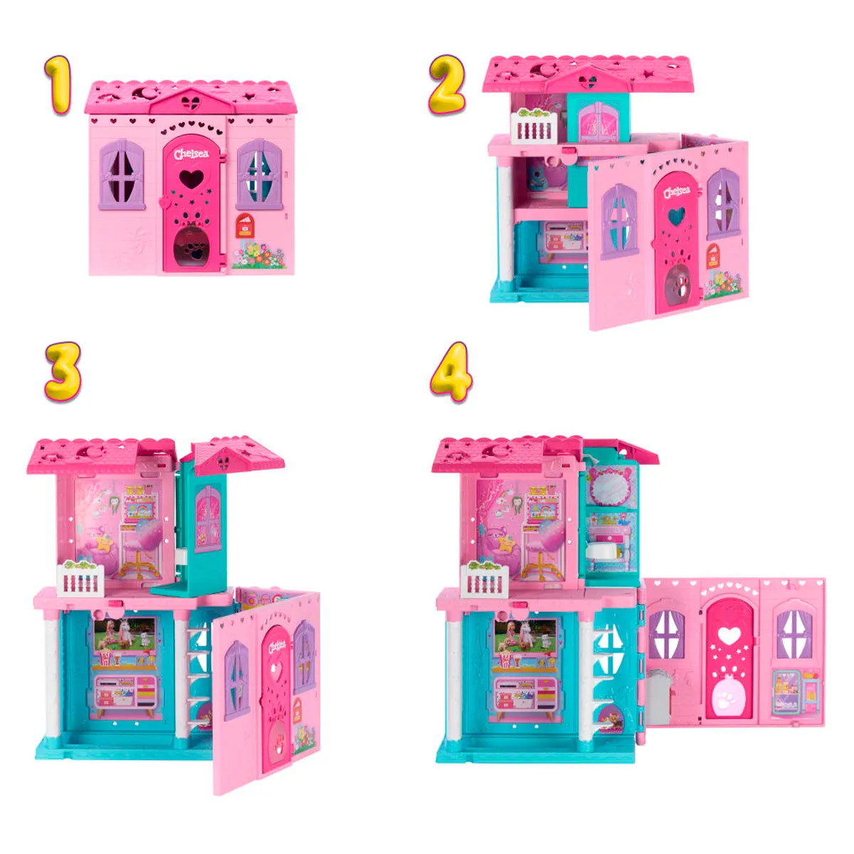 BARBIE CASA DE MUÑECAS CASA TRANSFORMABLE DE CHELSEA - 6
