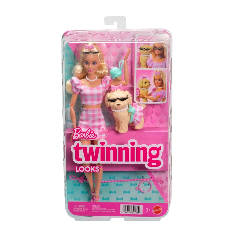 BARBIE FASHION & BEAUTY MUÑECA LOOKS IGUALES MALIBÚ Y PERRITO - 1