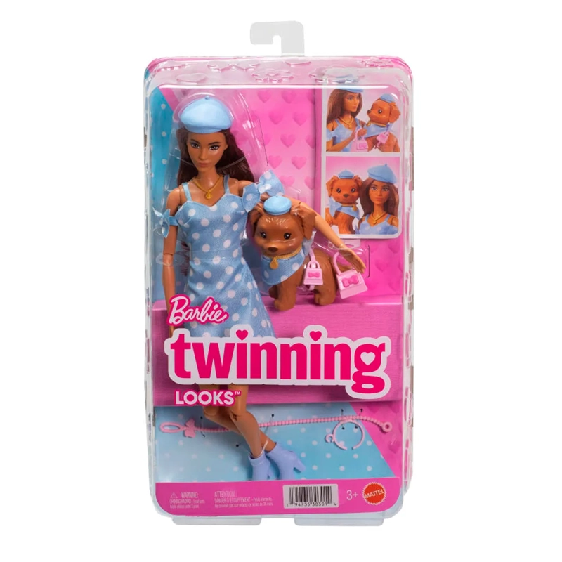 BARBIE FASHION & BEAUTY MUÑECA LOOKS IGUALES TERESA Y PERRITO - 1