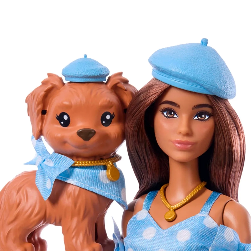 BARBIE FASHION & BEAUTY MUÑECA LOOKS IGUALES TERESA Y PERRITO - 4