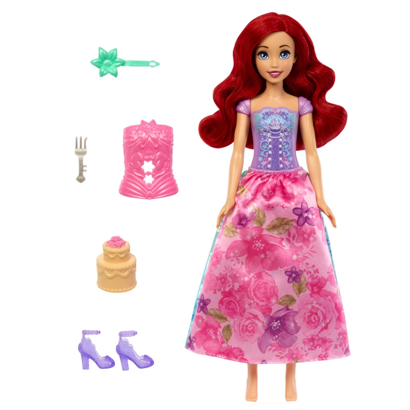DISNEY PRINCESA MUÑECA ARIEL SPIN AND REVEAL FLORES - 5