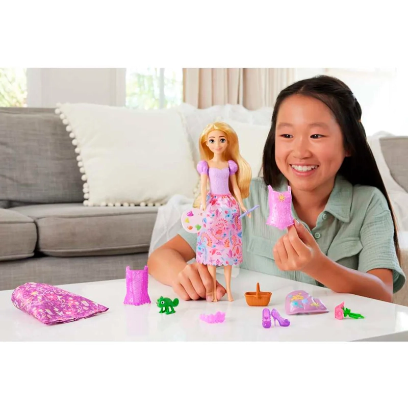 MUÑECA DISNEY PRINCESAS SET DE JUEGO RAPUNZEL CAMBIO DE VESTIDO - 2