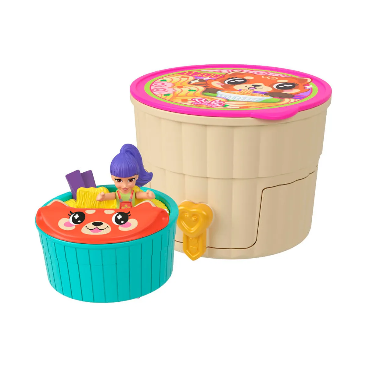 POLLY POCKET SET DE JUEGO COMPACTO REVEAL COMIDITA RÁPIDA - 1