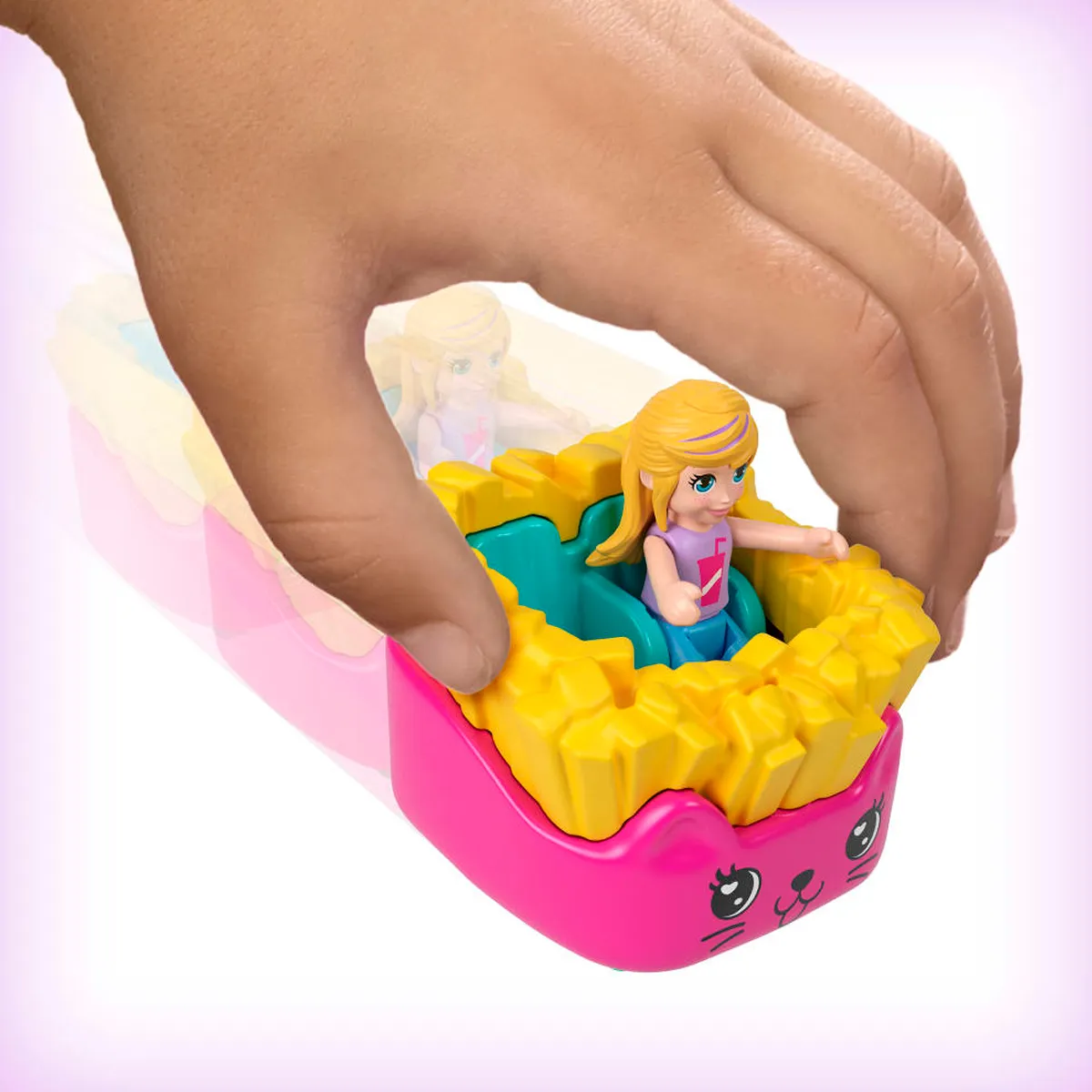 POLLY POCKET SET DE JUEGO COMPACTO REVEAL COMIDITA RÁPIDA - 7