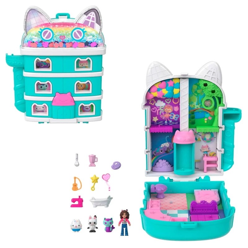 POLLY POCKET SET DE JUEGO COMPACTO GABBY'S DOLLHOUSE - 1