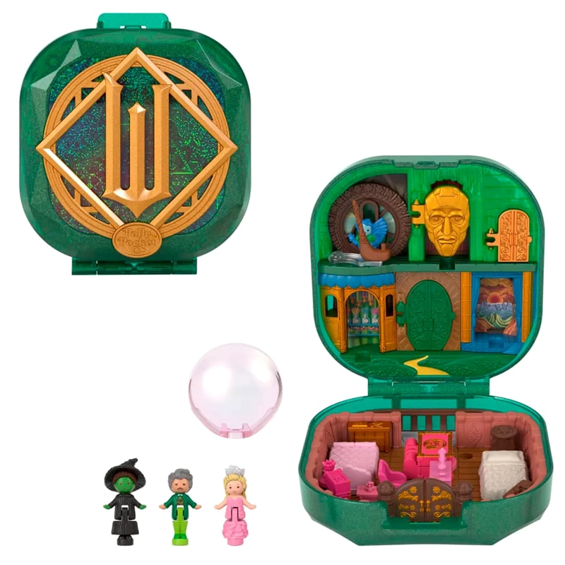 POLLY POCKET SET COLLECTOR WICKED COMPACTO 3 MUÑECAS  - 1