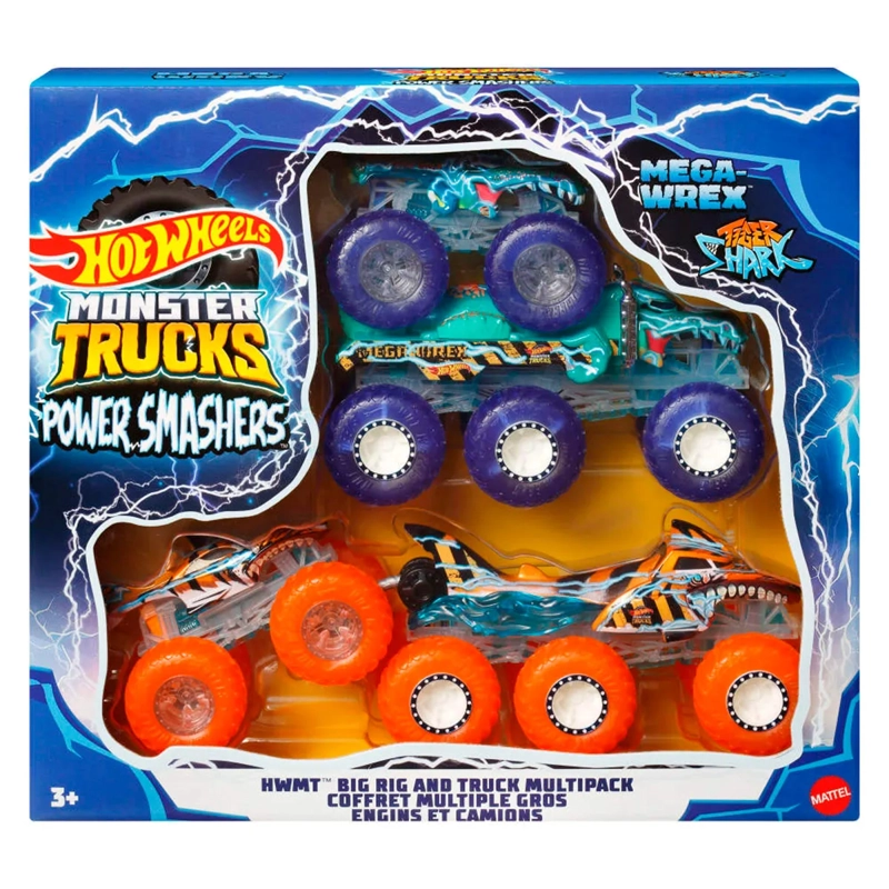 HOT WHEELS MONSTER TRUCKS VEHÍCULO DE JUGUETE CAMIÓN ENERGÍA DE DEMOLICIÓN Y BIG RIG MULTIPACK - 6