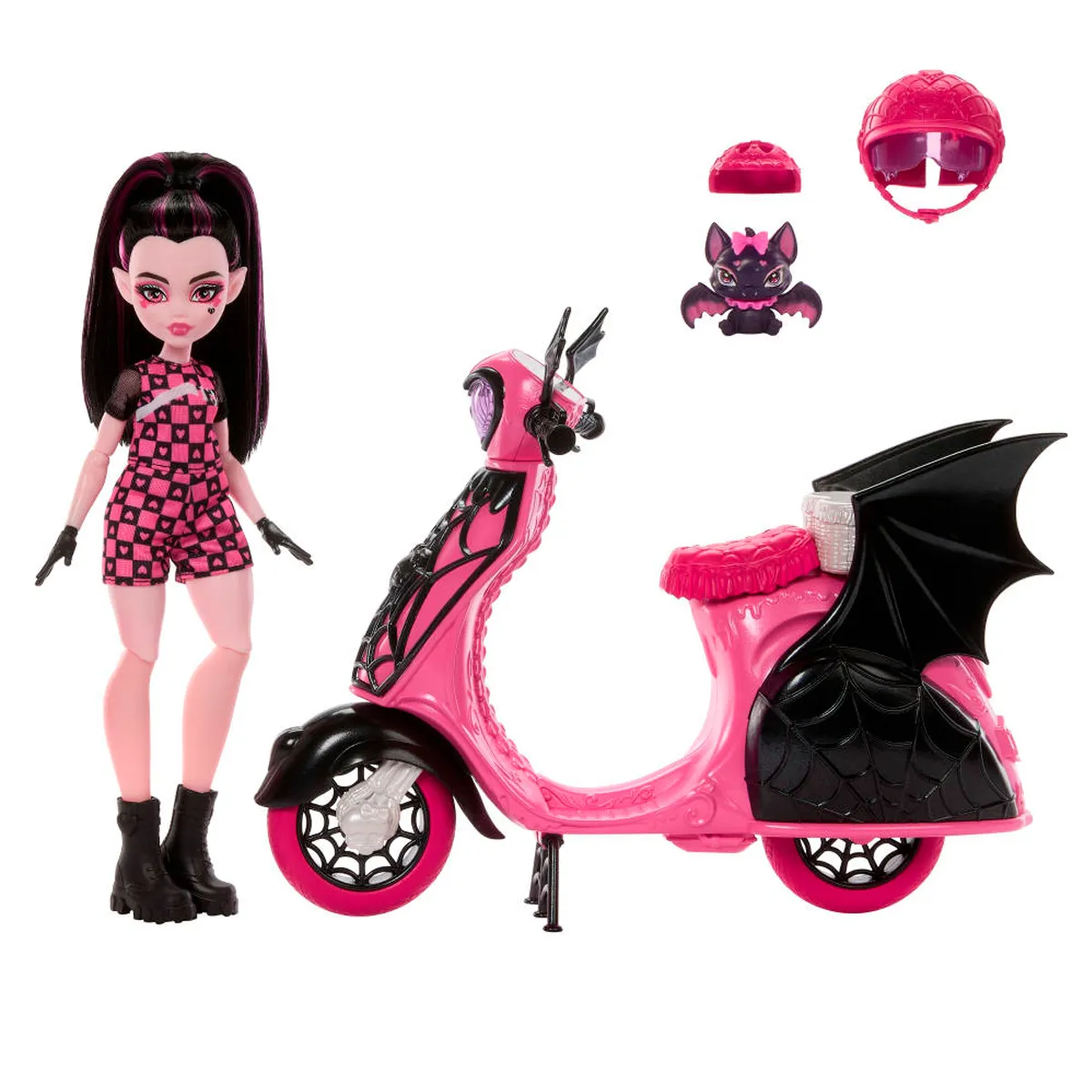MONSTER HIGH MUÑECA DRACULAURA CON SCOOTER - 1