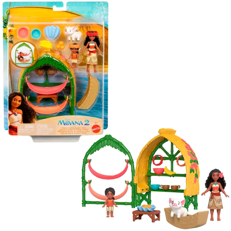 MOANA 2 SET DE JUEGO HOGAR DE MOANA Y SIMEA CON PUA Y ACCESORIOS - 1