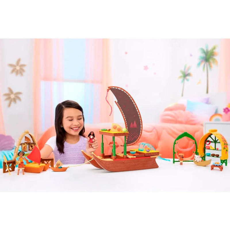 MOANA 2 SET DE JUEGO HOGAR DE MOANA Y SIMEA CON PUA Y ACCESORIOS - 2