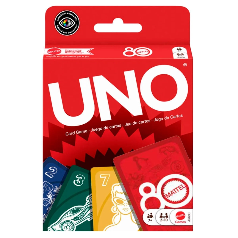 UNO JUEGO DE CARTAS MATTEL 80 ANIVERSARIO  - 1