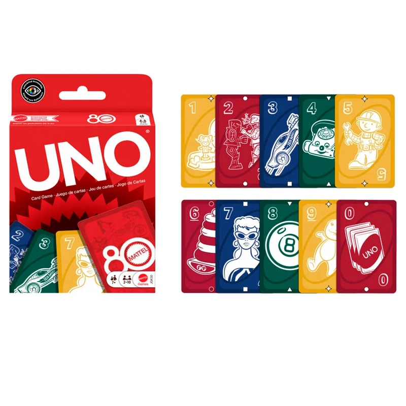 UNO JUEGO DE CARTAS MATTEL 80 ANIVERSARIO  - 4