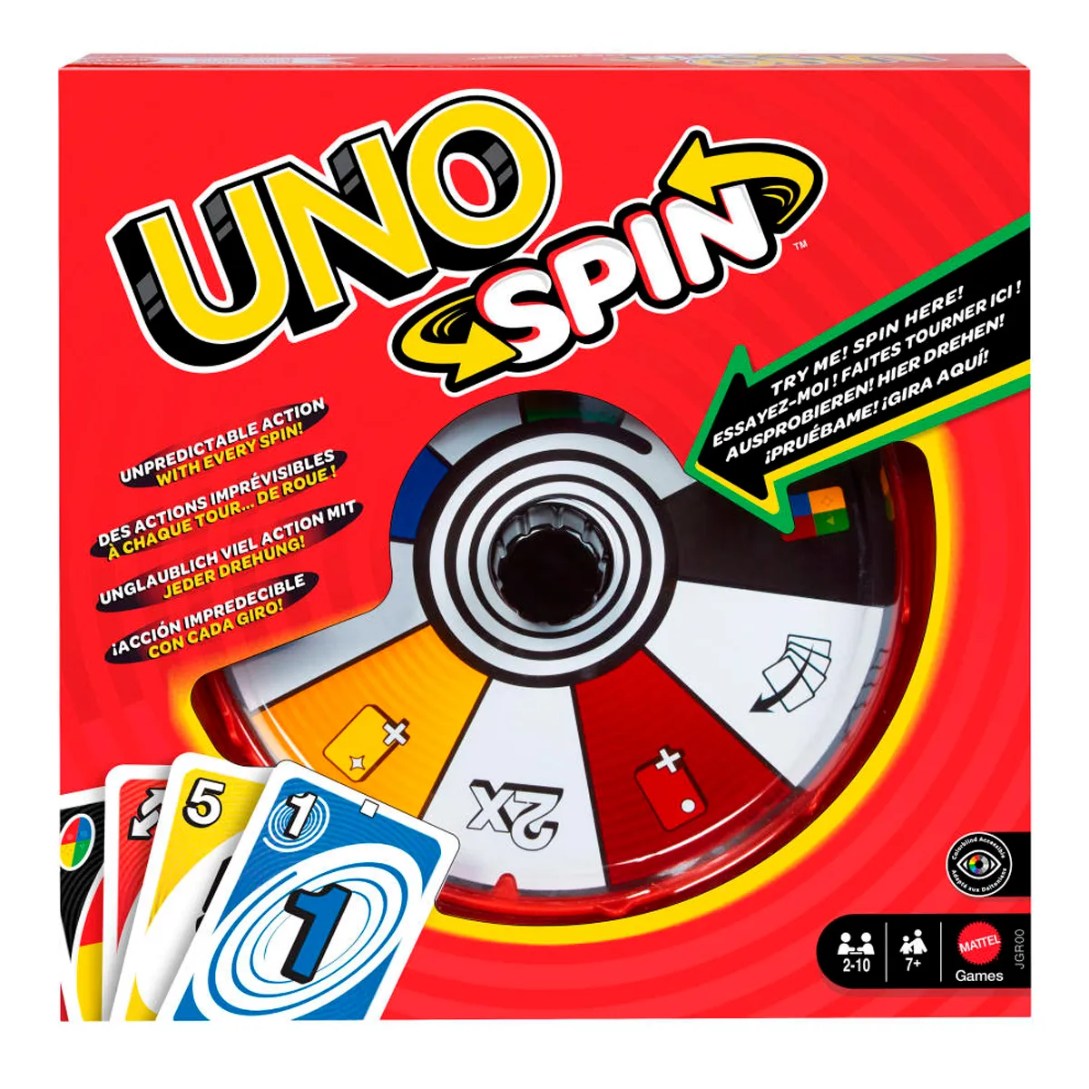 UNO JUEGO DE MESA SPIN NUEVA EDICIÓN PARA NIÑOS - 1