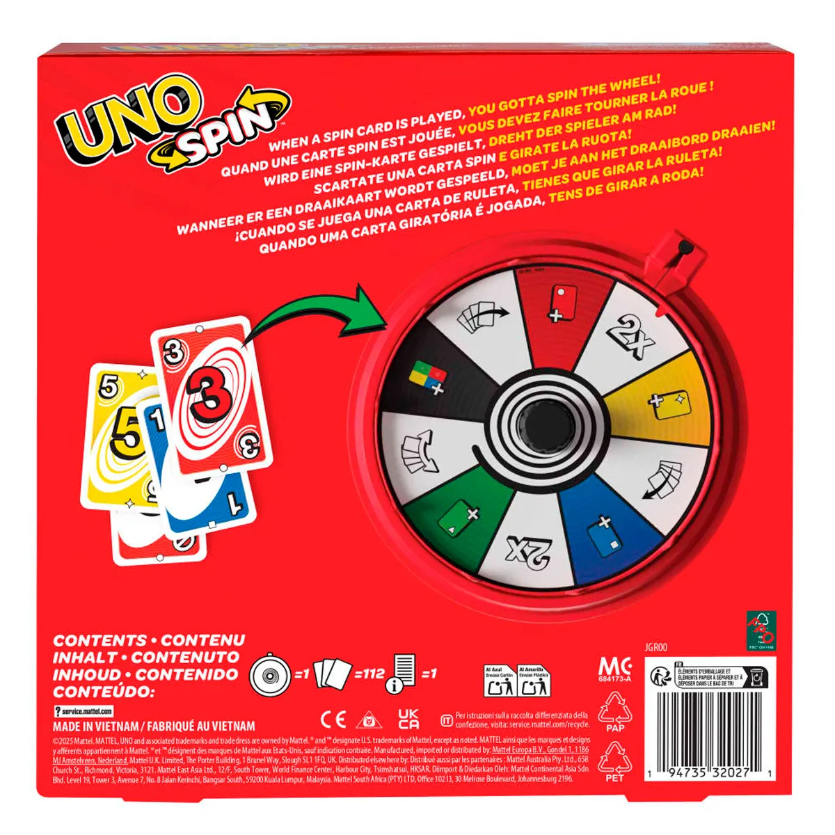 UNO JUEGO DE MESA SPIN NUEVA EDICIÓN PARA NIÑOS - 6