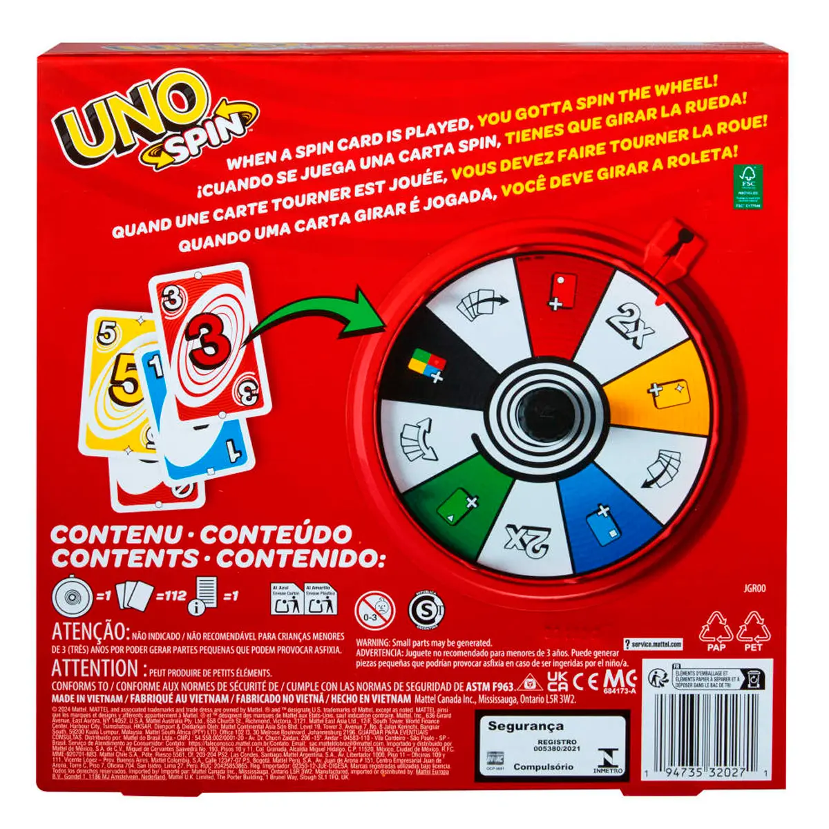 UNO JUEGO DE MESA SPIN NUEVA EDICIÓN PARA NIÑOS - 8