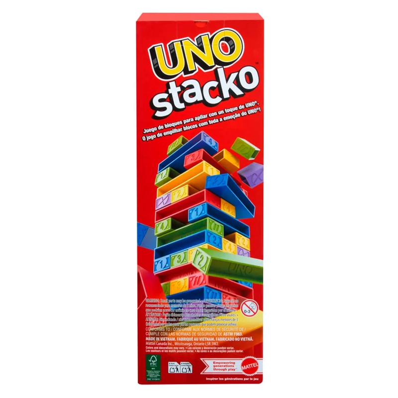 UNO JUEGO DE MESA STACKO SEGUNDA VERSIÓN PARA NIÑOS - 6