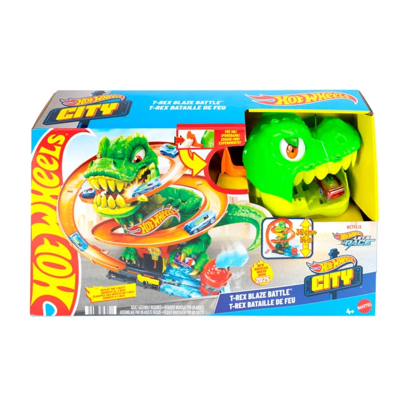 AUTOS DE JUGUETE HOT WHEELS CITY PISTA T-REX VS ESTACIÓN DE BOMBEROS - 7