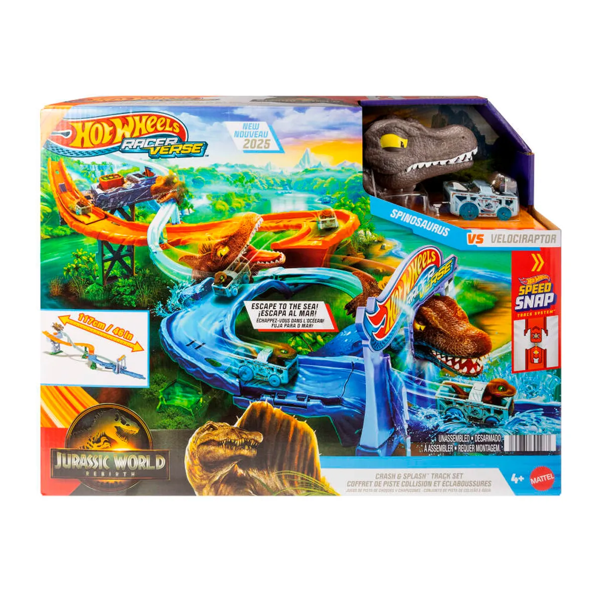 HOT WHEELS RACERVERSE PISTA DE JUGUETE JURASSIC WORLD - 5
