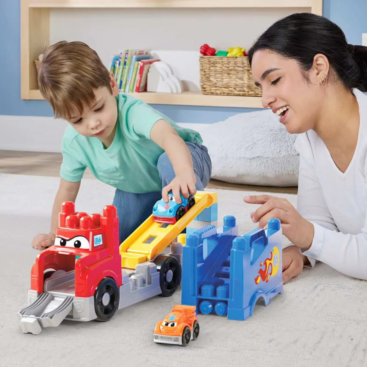 MEGA BLOKS JUGUETE CONSTRUCCIÓN GRÚA ¡CONSTRUYE Y COMPITE! - 6