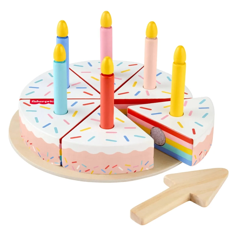 FISHER-PRICE JUGUETE PARA BEBÉS PASTEL DE CUMPLEAÑOS DE MADERA - 1