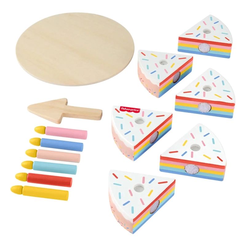 FISHER-PRICE JUGUETE PARA BEBÉS PASTEL DE CUMPLEAÑOS DE MADERA - 2