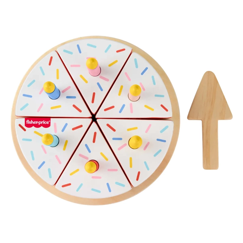 FISHER-PRICE JUGUETE PARA BEBÉS PASTEL DE CUMPLEAÑOS DE MADERA - 4