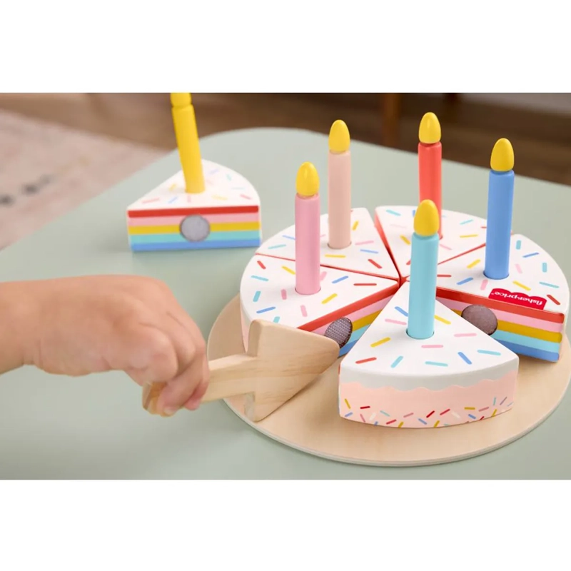 FISHER-PRICE JUGUETE PARA BEBÉS PASTEL DE CUMPLEAÑOS DE MADERA - 8