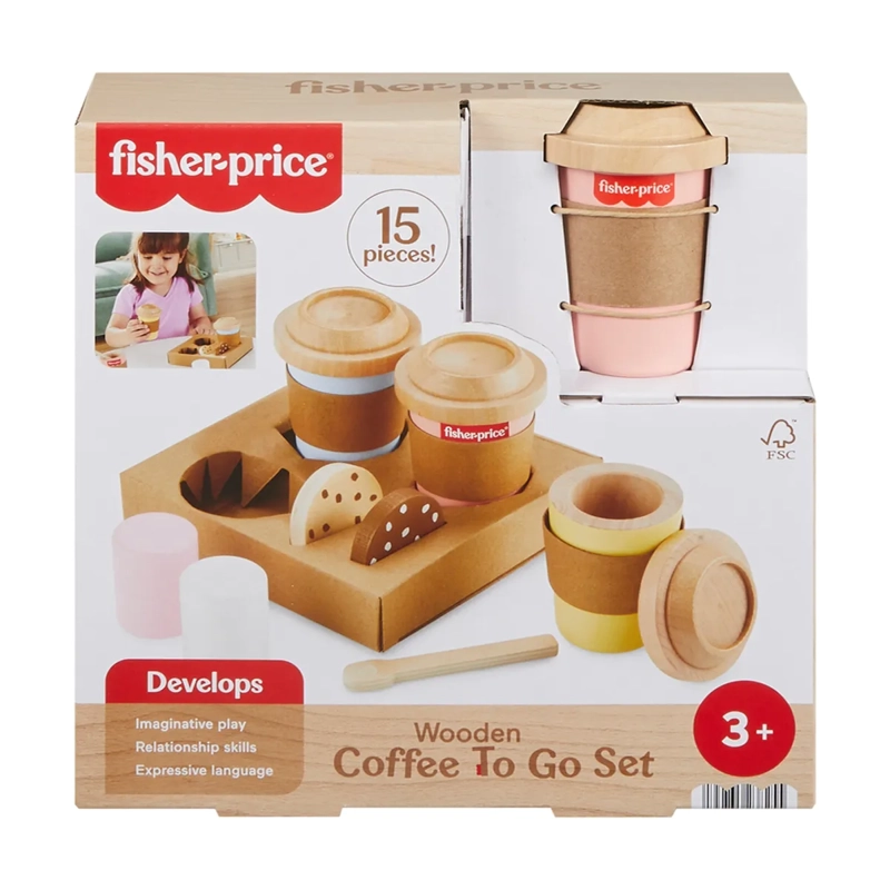 JUGUETE FISHER PRICE FISHER-PRICE SET MI PRIMER CAPUCHINO DE MADERA - 1