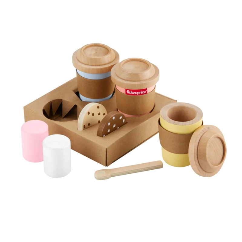 JUGUETE FISHER PRICE FISHER-PRICE SET MI PRIMER CAPUCHINO DE MADERA - 3