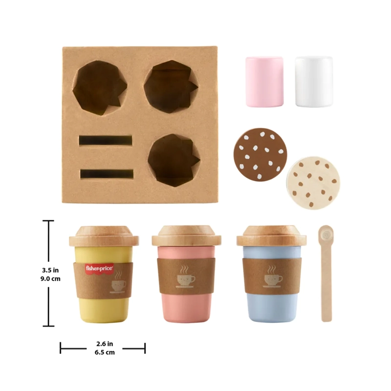 JUGUETE FISHER PRICE FISHER-PRICE SET MI PRIMER CAPUCHINO DE MADERA - 5