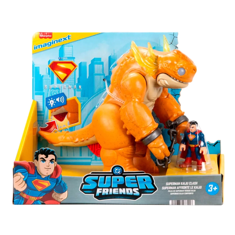 IMAGINEXT DC SUPER FFRIENDS FIGURA DE ACCIÓN SUPERMAN Y KAIJU - 1