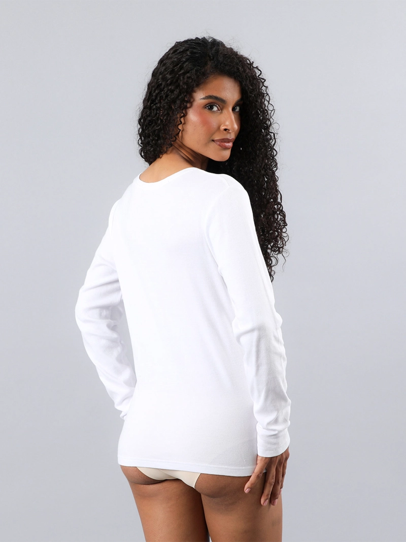 CAMISETA MUJER FLORES ALGODÓN CUELLO EN V - 2
