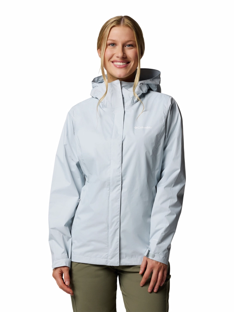 CHAQUETA MUJER COLUMBIA ARCADIA CELESTE IMPERMEABLE - 1