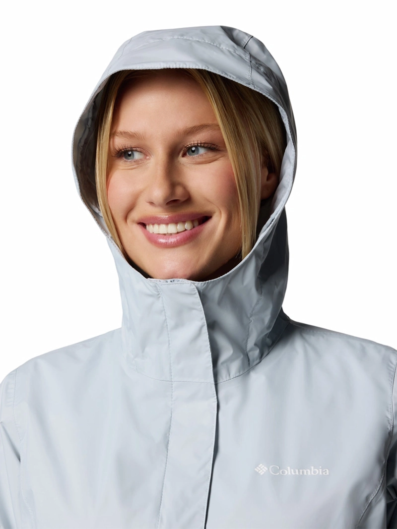 CHAQUETA MUJER COLUMBIA ARCADIA CELESTE IMPERMEABLE - 4