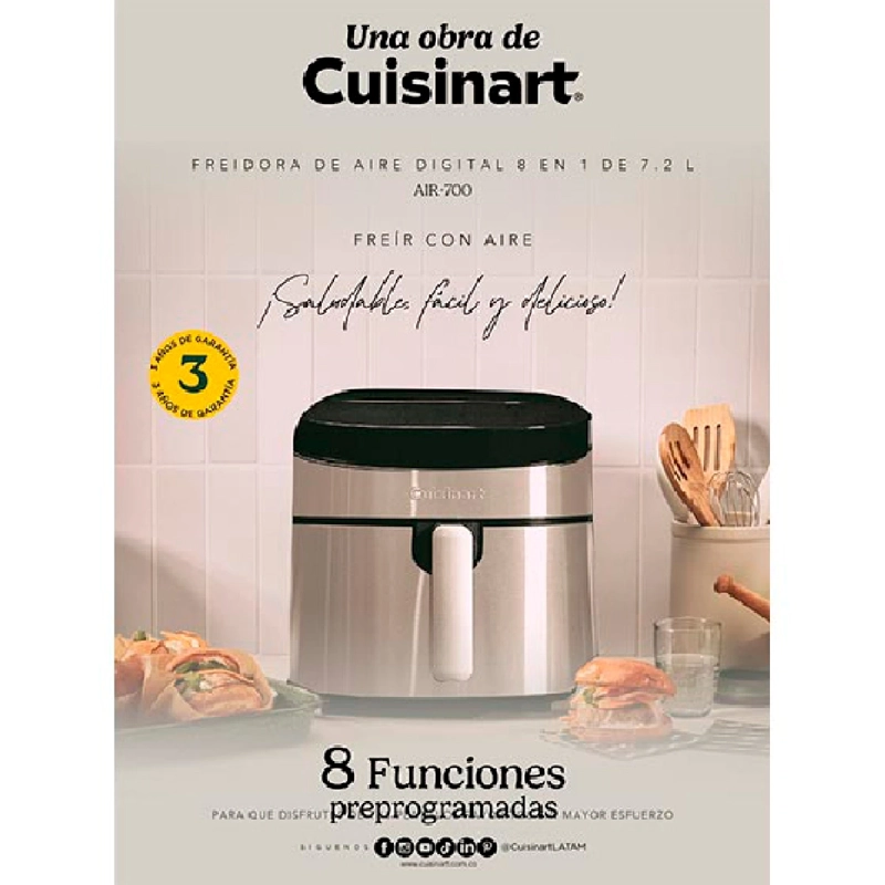 FREIDORA CUISINART 7.2 L AIR700CL DIGITAL 8 EN 1 - 6