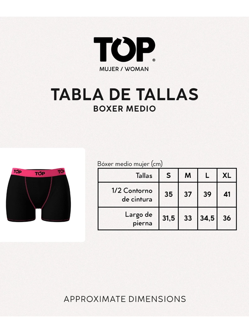 PACK 5 BÓXERS MUJER TOP MULTICOLOR LARGOS M208AP5C2 - 12