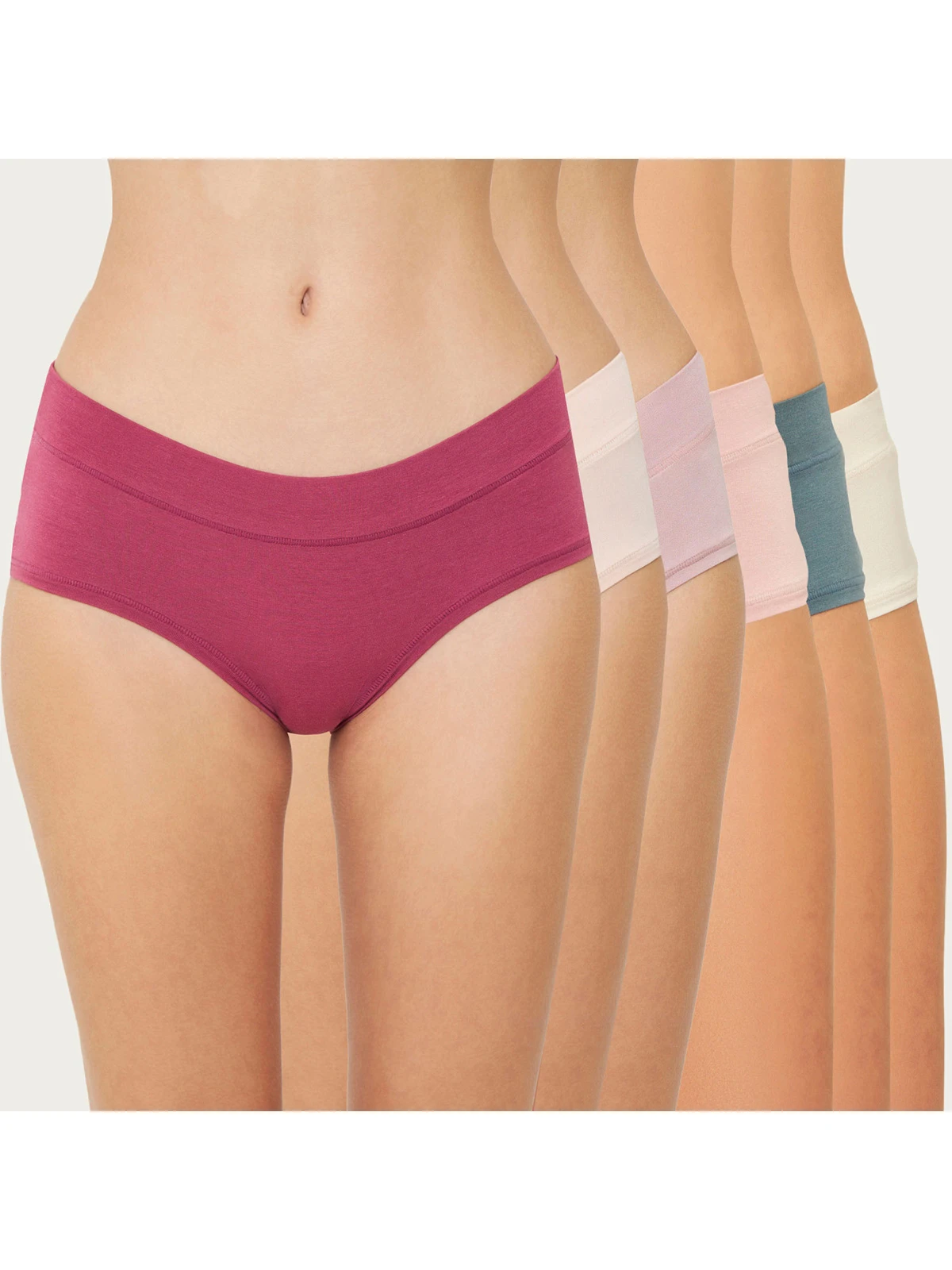 PACK 6 CALZONES PANTALETAS BAMBÚ MUJER PALMERS MULTICOLOR ALTA P614 - 1