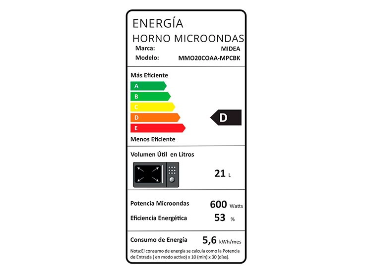MICROONDAS MIDEA 21 LT MMO20COAA-MPCBK DIGITAL - 8