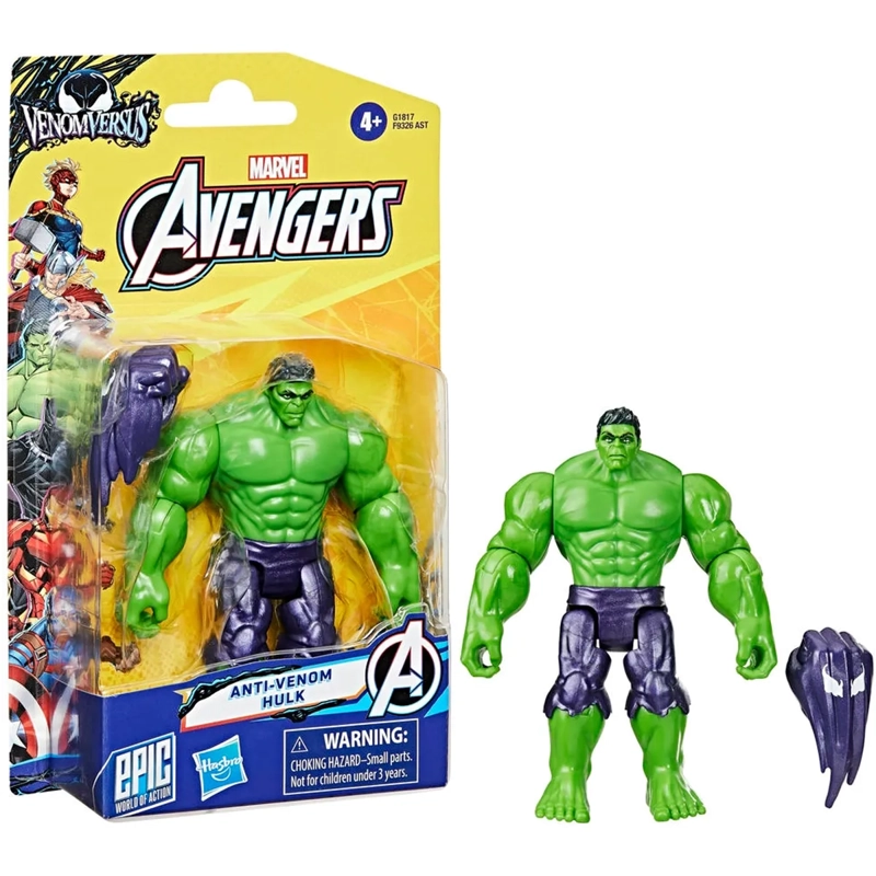 FIGURA DE ACCIÓN AVENGERS MARVEL EPIC HERO SERIES VENOM VERSUS ANTI-VENOM HULK - 1